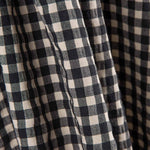 Black and White Medium Check Cotton Seersucker - Ribes y Casals