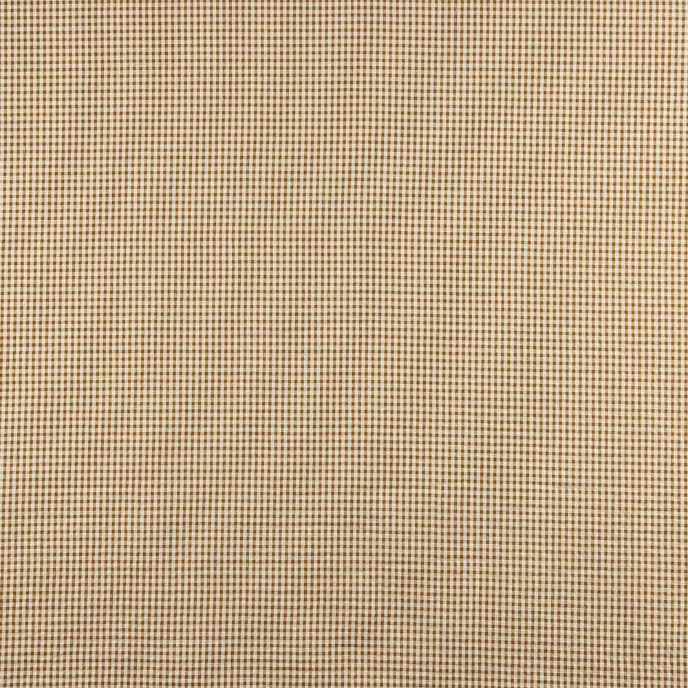 Retal Algodón Seersucker Cuadro Mini Marrón 140x140 cm - Ribes y Casals