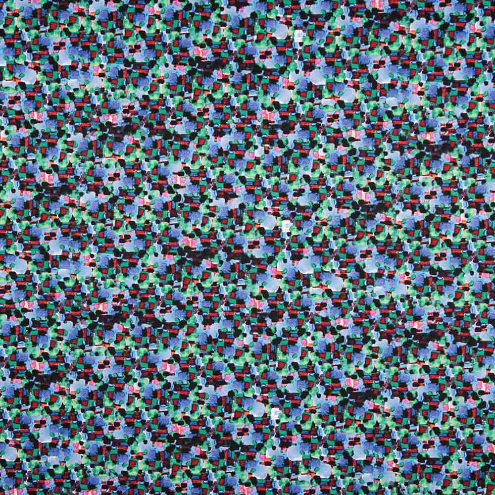 Cotton Spandex Blue Mosaic - Ribes y Casals