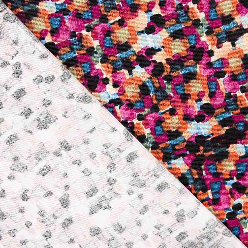 Cotton Spandex Pink Mosaic - Ribes y Casals