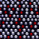 Algodón Estampado Calaveras Roja - Ribes y Casals