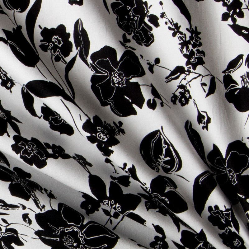 Lycra Cotton Floral White - Ribes y Casals