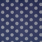 Cotton Navy Circles Silver - Ribes y Casals