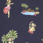 Hawaiian Fashion Cotton Navy Blue - Ribes y Casals