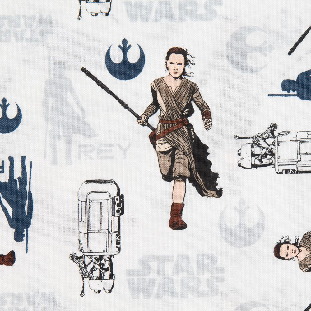 Rei Star Wars White Cotton Fabric - Ribes y Casals