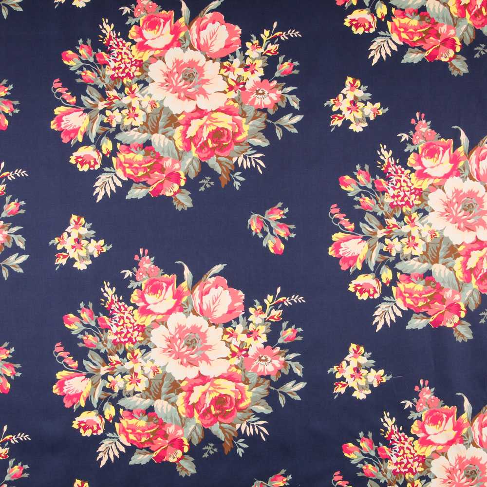 Spandex Cotton Cretonne Blue Night - Ribes y Casals