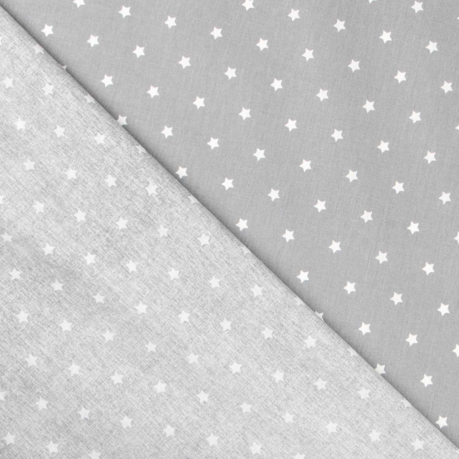 Cotton Stars White Light Gray - Ribes y Casals