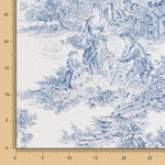 Tablecloth Anti-stain Resin Coated Toile de Jouy Blue - Ribes y Casals