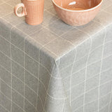 Anti-stain Tablecloth Checks Square Light Grey - Ribes y Casals