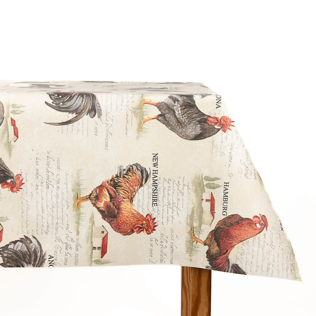 Roosters Stain-Resistant Resin Tablecloth - Ribes y Casals