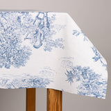 Tablecloth Anti-stain Resin Coated Toile de Jouy Blue - Ribes y Casals