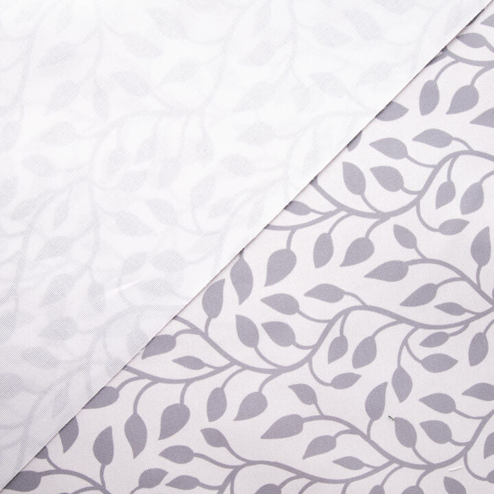 Resin-coated, stain-resistant, grey wildflower leaves tablecloths - Ribes y Casals