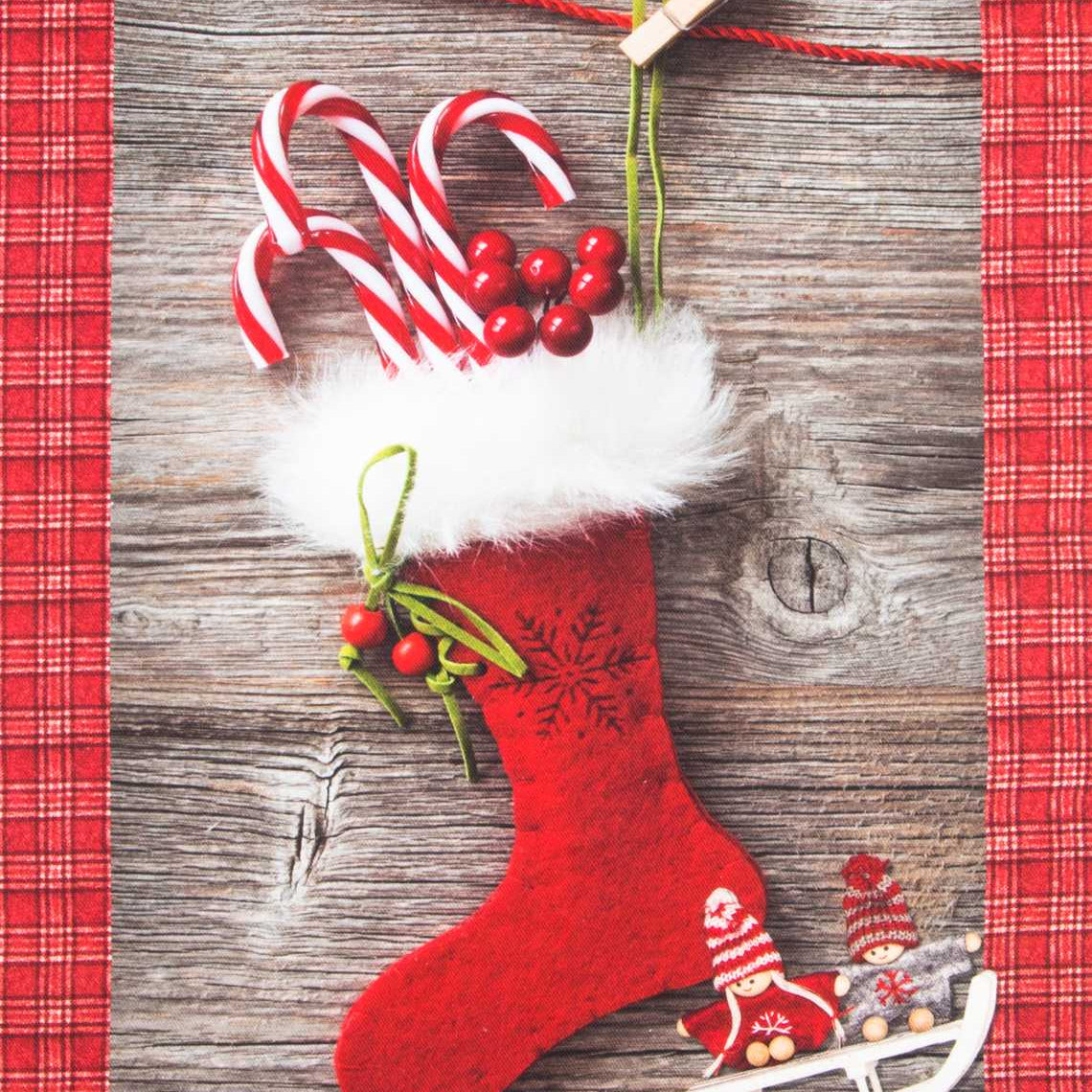 Canvas Panel Christmas Socks - Ribes y Casals