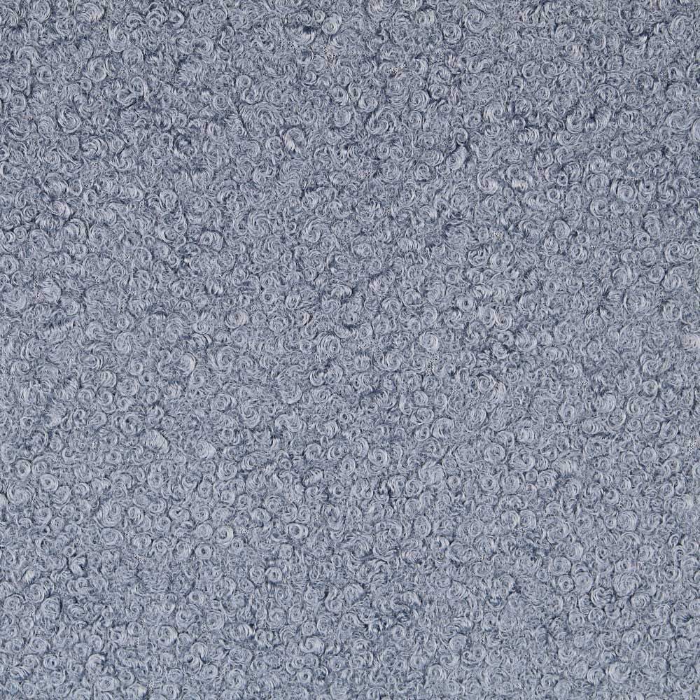 Blue Curly Wool Coat Fabric - Ribes y Casals