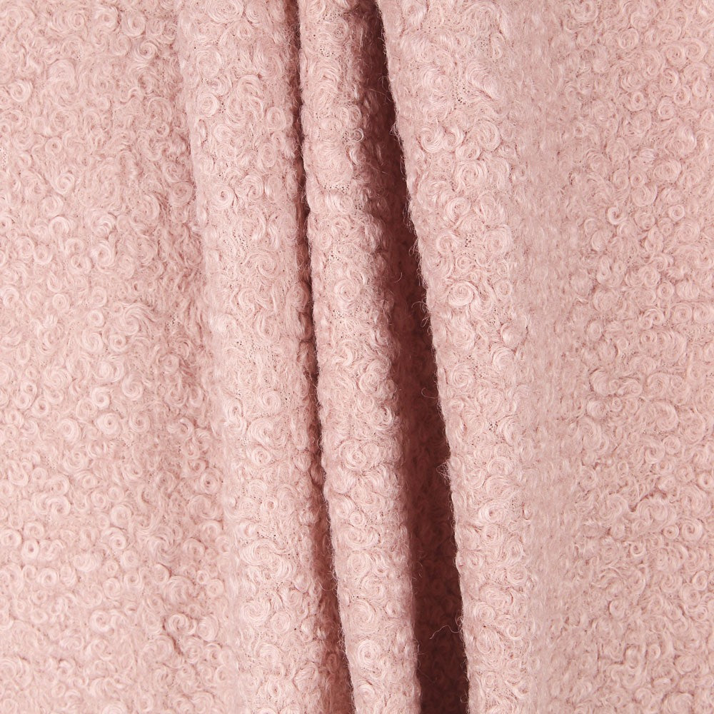 Nude Curly Wool Coat Fabric - Ribes y Casals
