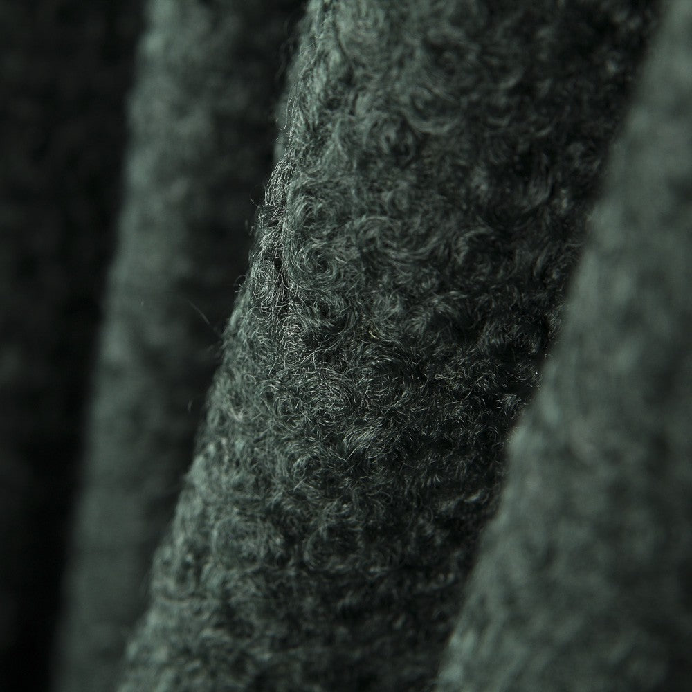 Green Curly Wool Coat Fabric - Ribes y Casals