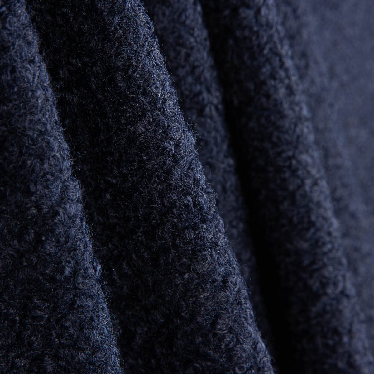 Boucle Coat Fabric Navy Blue - Ribes y Casals