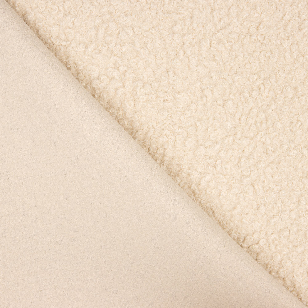 Curly Fabric Coat Beige - Ribes y Casals
