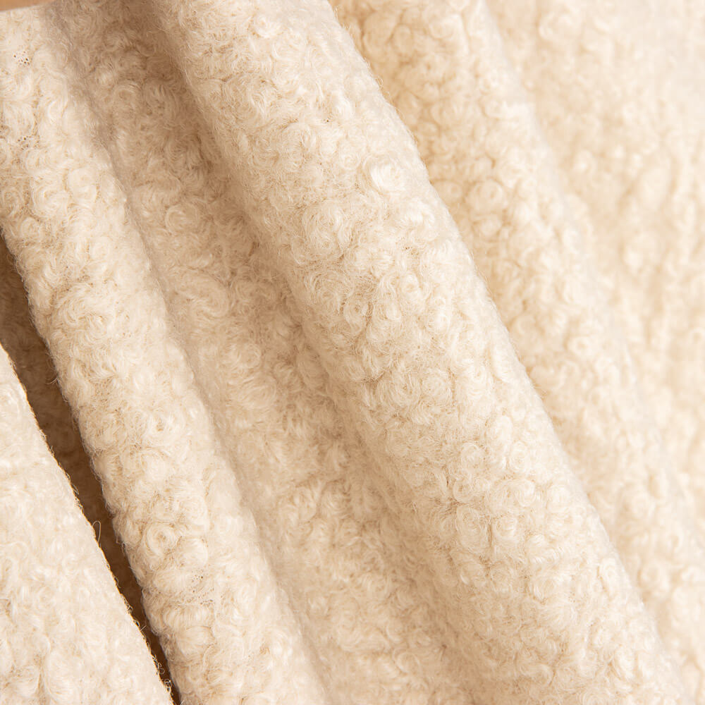 Curly Fabric Coat Beige - Ribes y Casals