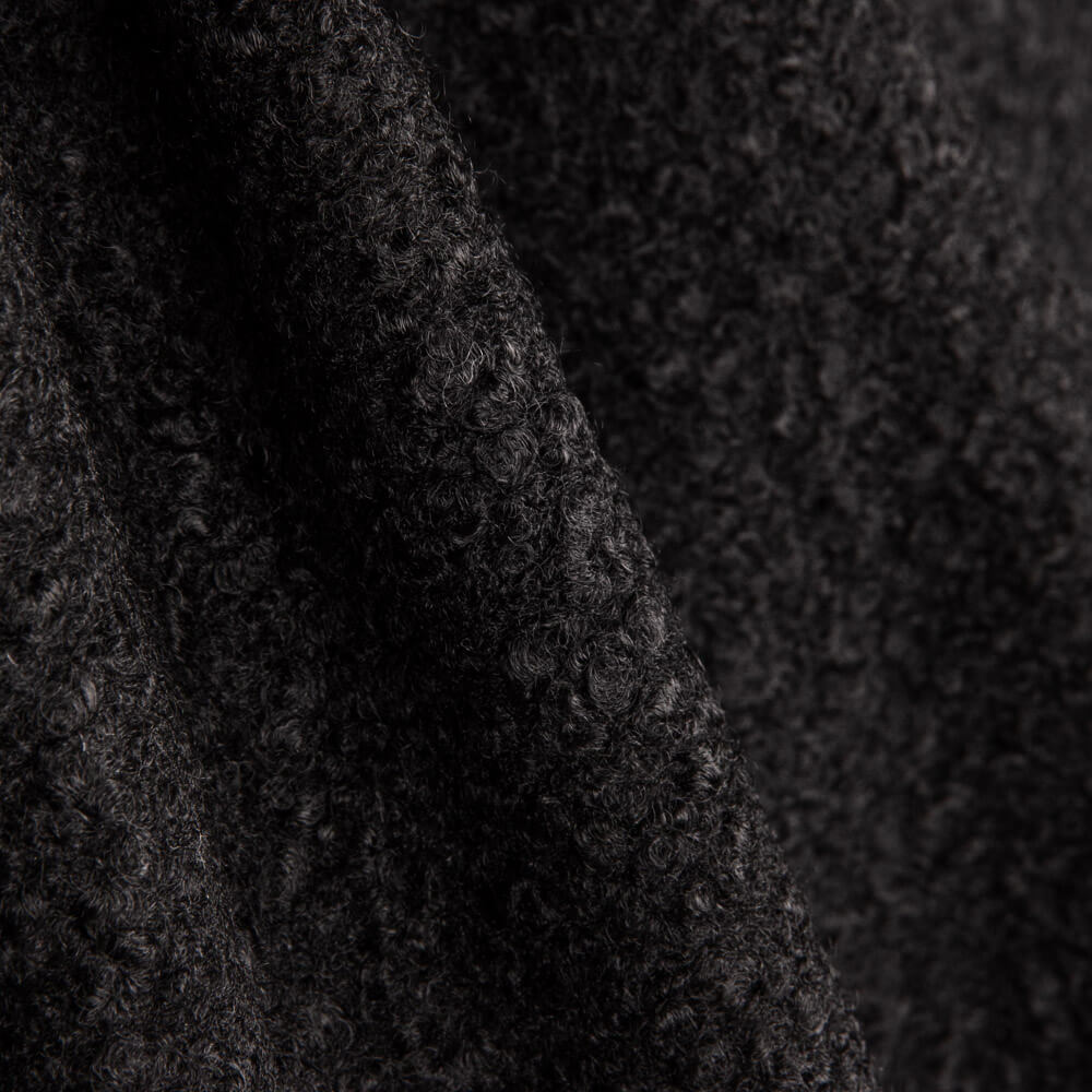 Curly Fabric Coat Black - Ribes y Casals