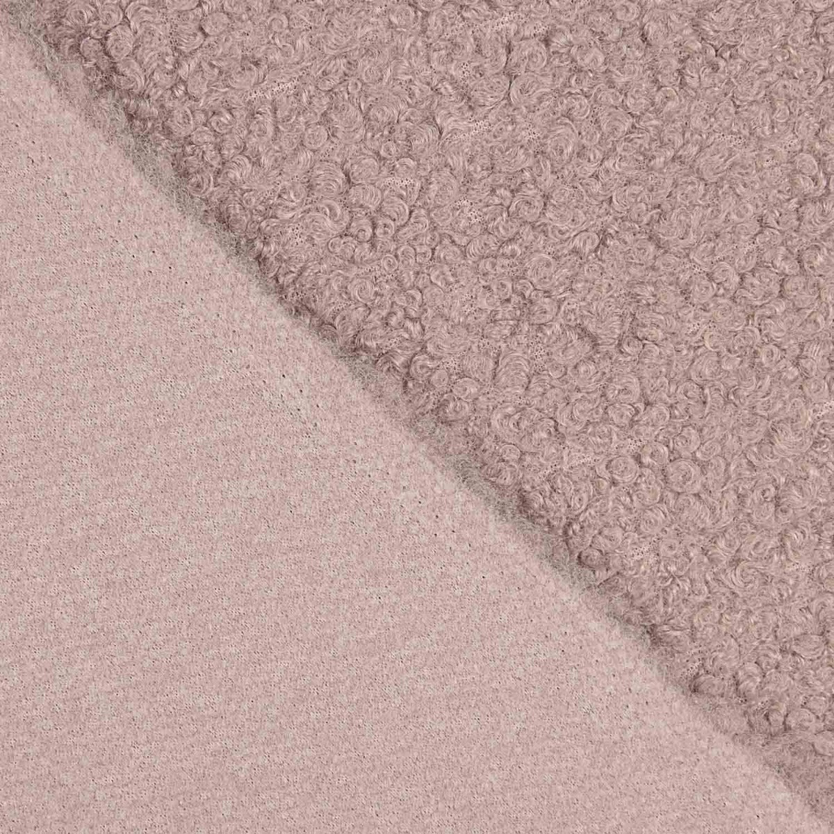 Boucle Coat Fabric Blush Pink - Ribes y Casals