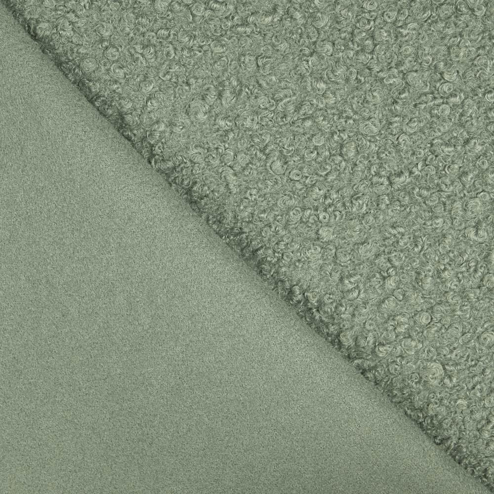 Gray Curly Wool Coat Fabric - Ribes y Casals