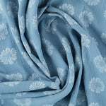 Bambula Cotton Flower Denim - Ribes y Casals