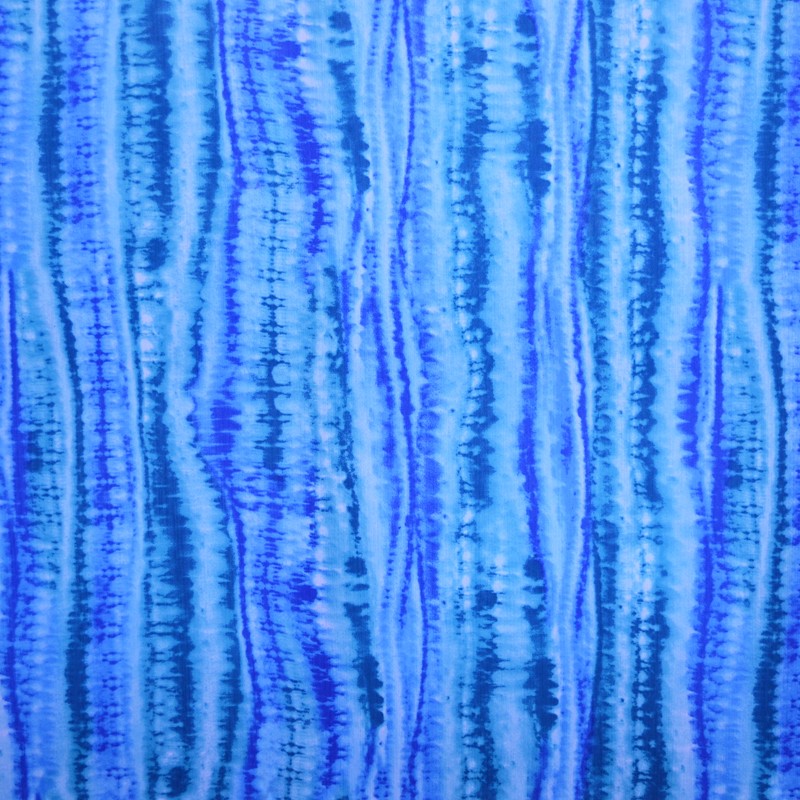 Bambula Estampada Tie-Dye Listas Azul - Ribes y Casals