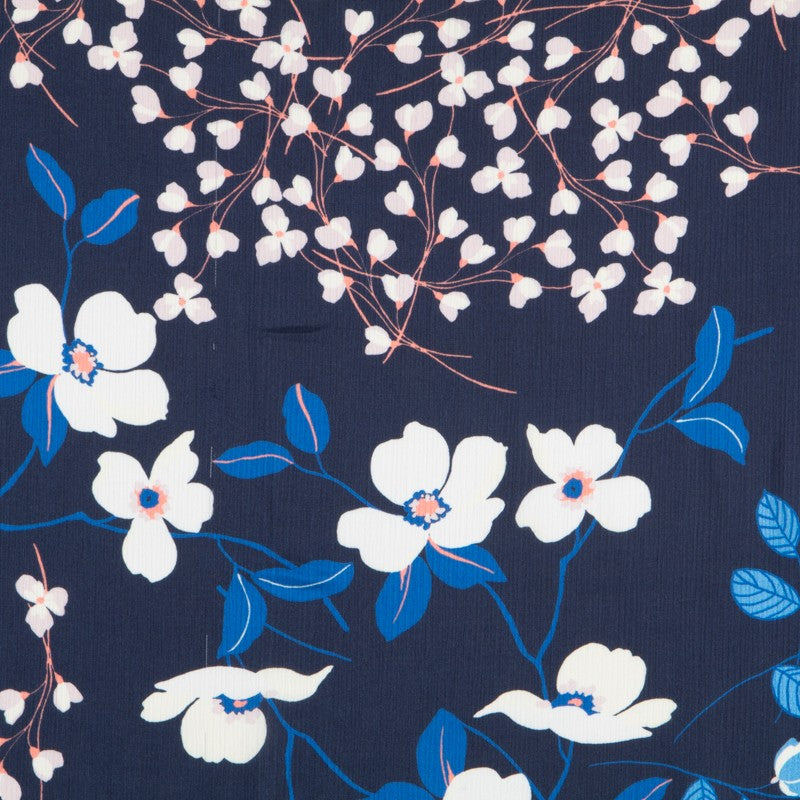 Bambula Gauze Floral Blue - Ribes y Casals