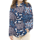 Bambula Gauze Floral Blue - Ribes y Casals