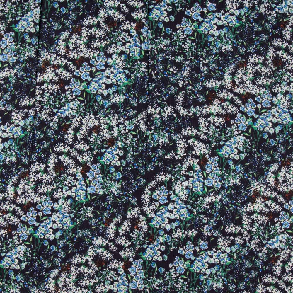 Doube Gauze Floral Midnight Blue - Ribes y Casals