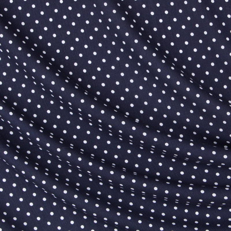 Viscose Bambula Dots Navy - Ribes y Casals