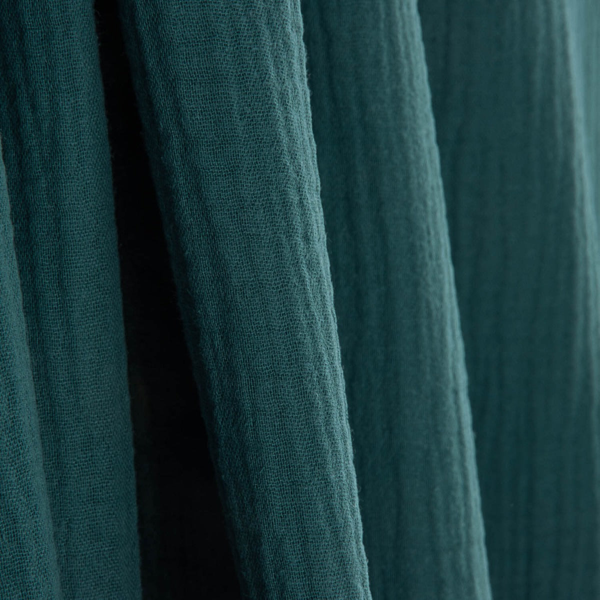 Duck Blue Cotton Crinkled Double Gauze - Ribes y Casals