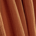 Terracotta Cotton Crinkled Double Gauze - Ribes y Casals