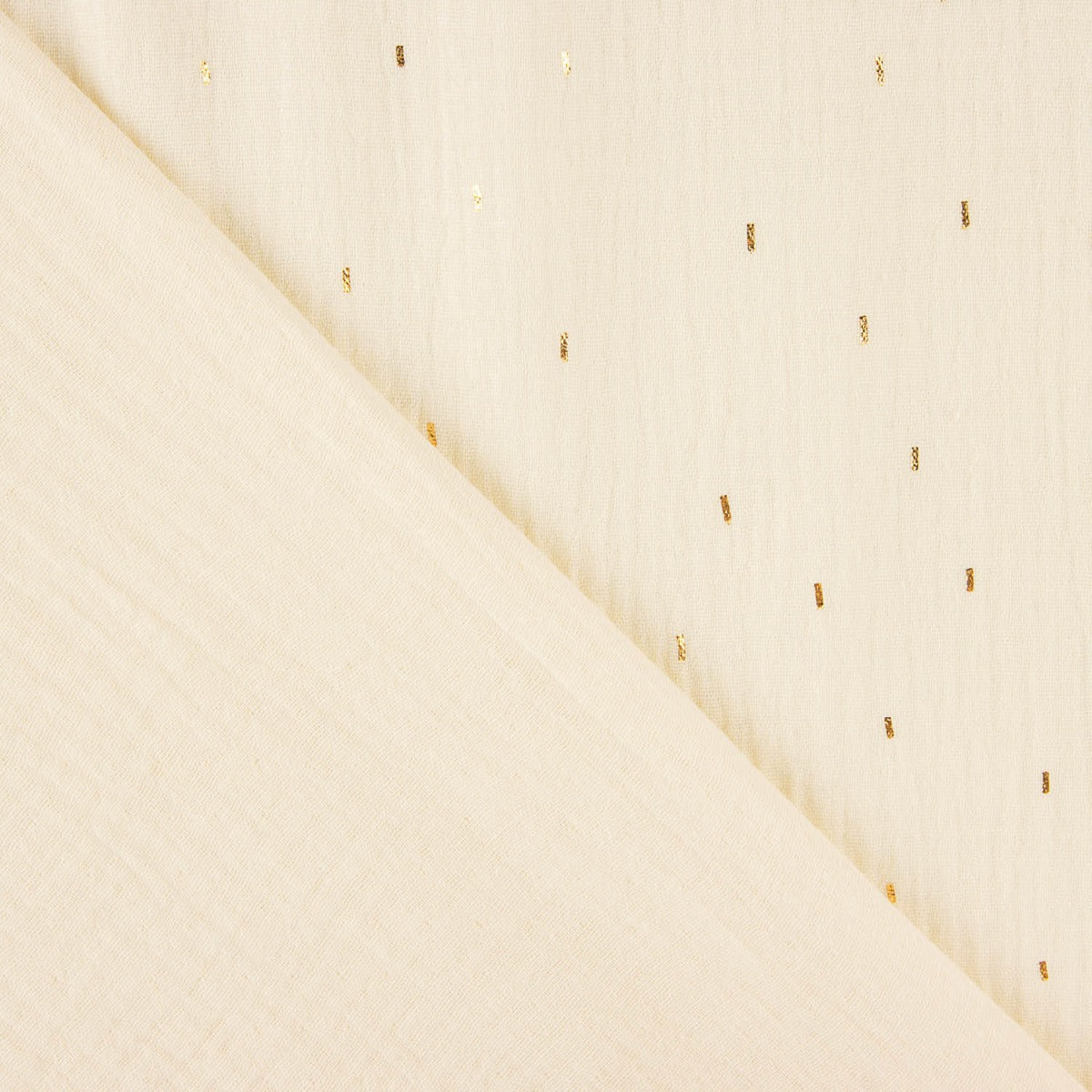 Natural Double Gauze with Gold Lurex - Ribes y Casals