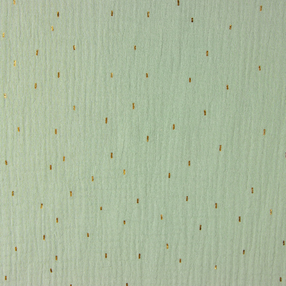 Green Double Gauze with Gold Lurex - Ribes y Casals