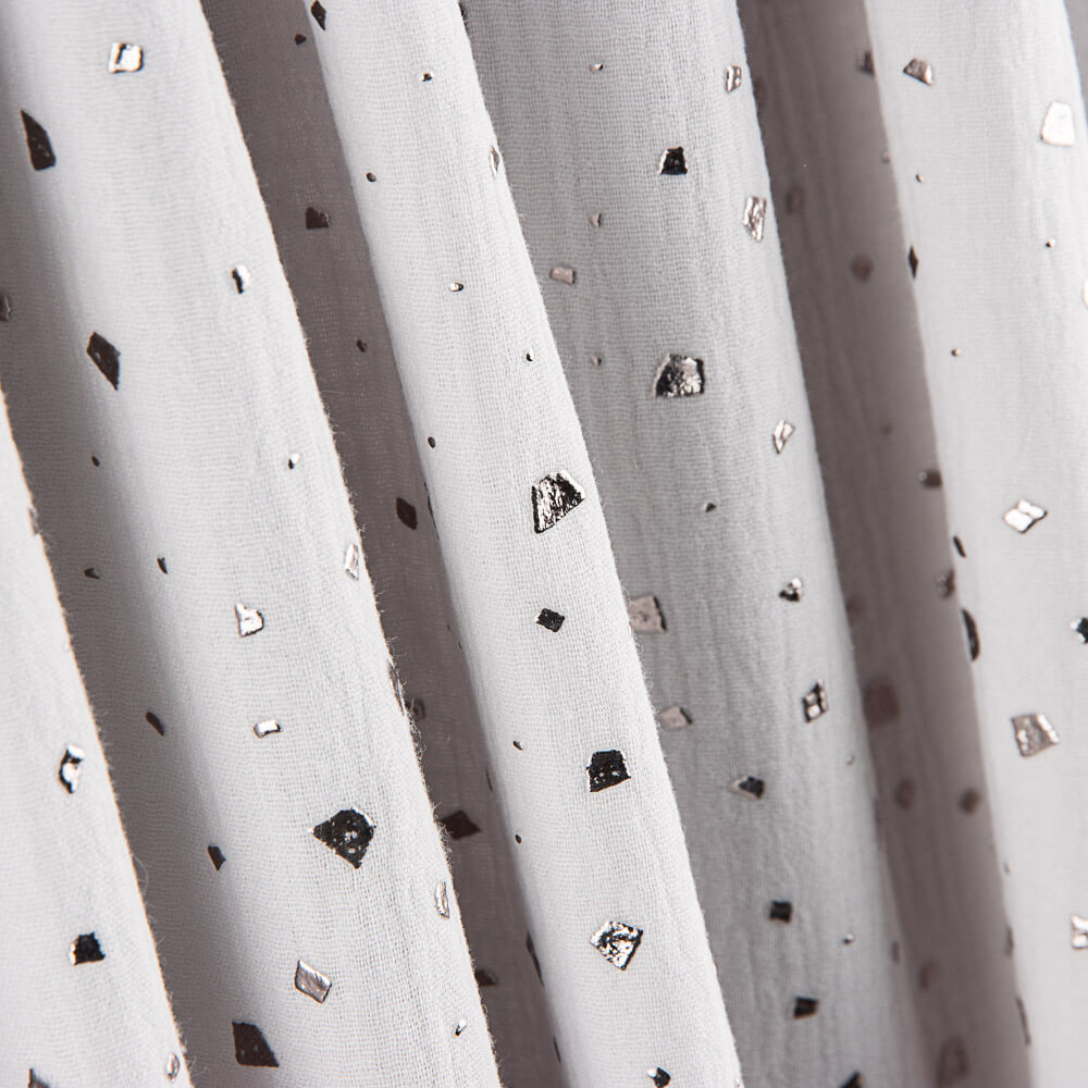 Lurex Mottled Cotton Muslin Light Grey - Ribes y Casals