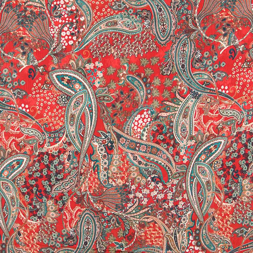 Bambula Satin Paisley Garnet - Ribes y Casals