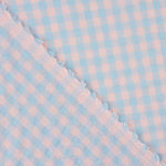 Seersucker Vichy Cotton Blend – Soft Blue y Pink - Ribes y Casals