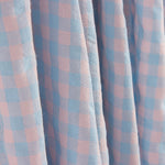 Seersucker Vichy Cotton Blend – Soft Blue y Pink - Ribes y Casals