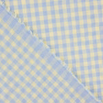 Seersucker Vichy Cotton Blend – Soft Green y Blue - Ribes y Casals