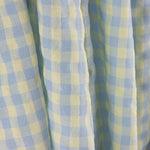 Seersucker Vichy Cotton Blend – Soft Green y Blue - Ribes y Casals