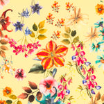 Gabardine Bi-Stretch Flowers Yellow - Ribes y Casals