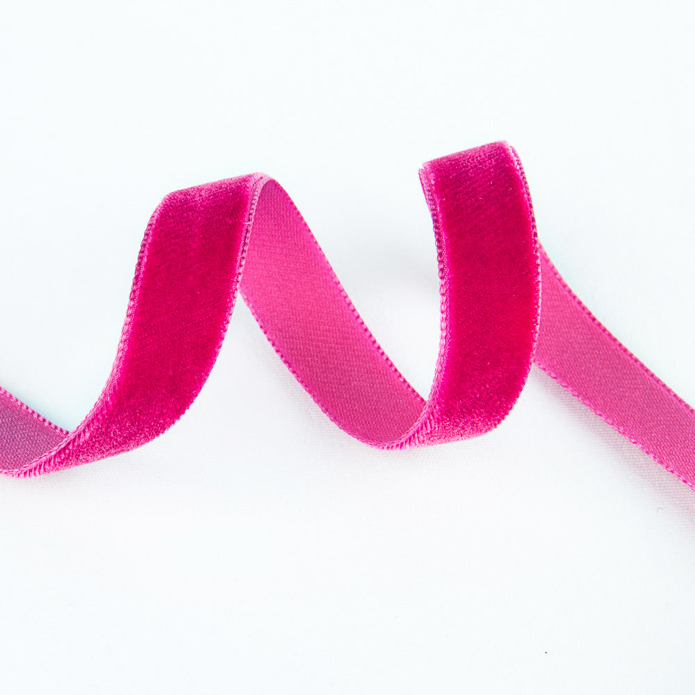 Cinta Terciopelo Fucsia 16mm - Ribes y Casals