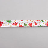 White Christmas Tree Bias Tape 18mm - Ribes y Casals