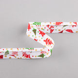 White Christmas Tree Bias Tape 18mm - Ribes y Casals