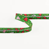 Green Christmas Tree Bias Tape 18mm - Ribes y Casals