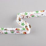 White Christmas Dolls Bias Tape 18mm - Ribes y Casals