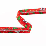 Red Christmas Tree Bias Tape 18mm - Ribes y Casals