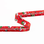 Red Christmas Dolls Bias Tape 18mm - Ribes y Casals
